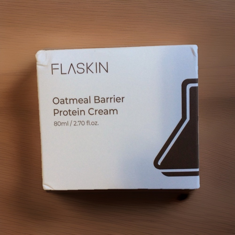 Flaskin Oatmeal Barrier Protein Cream 80ml Korean Improves Skins Density NIB
